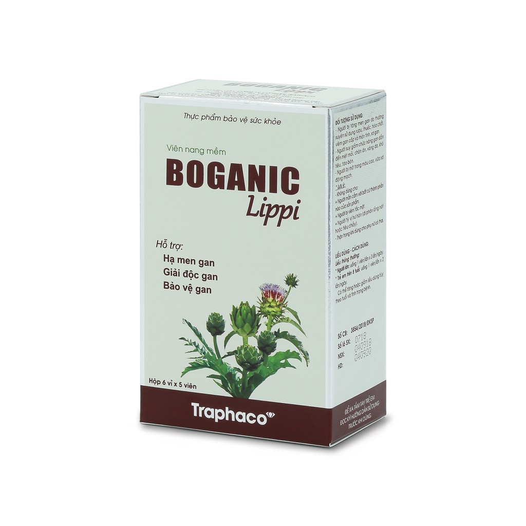 Boganic Lippi - Mẫu mới giúp giải độc gan, hạ mỡ máu