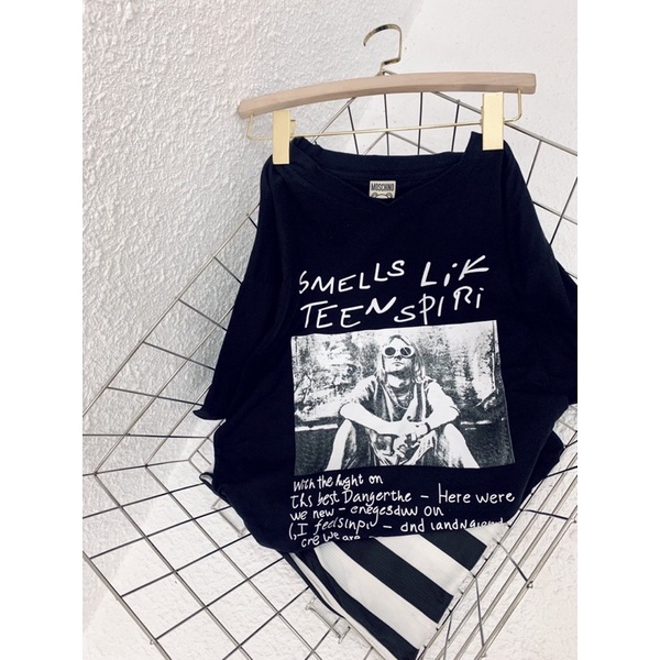 Set áo cotton quần sọc trắng đen vải đẹp giá tốt - HN Closet