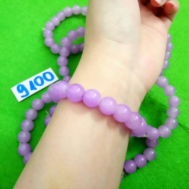 Chuỗi đeo tay đá màu tím cà 10li