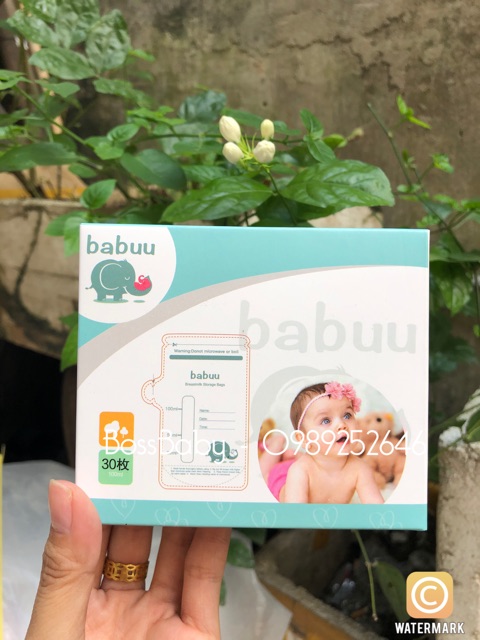 Túi trữ sữa 100ml loại 30 tờ Babuu Nhật Bản