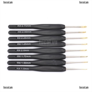 Bộ 8 Dụng Cụ Đan Móc Len Màu Đen