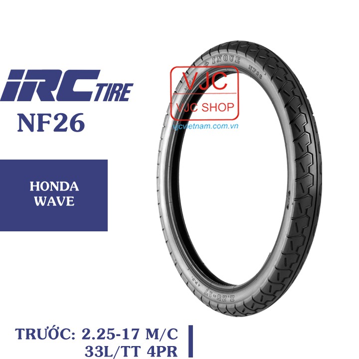 Vỏ xe IRC 2.25-17 dùng ruột cho Wave