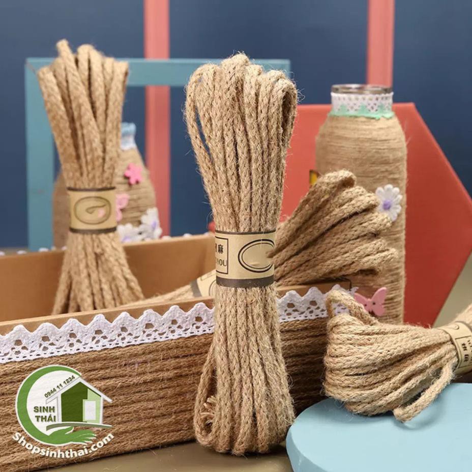 Dây thừng bện, thắt bím - dây gai - dây cói - dây bố thô trang trí handmade