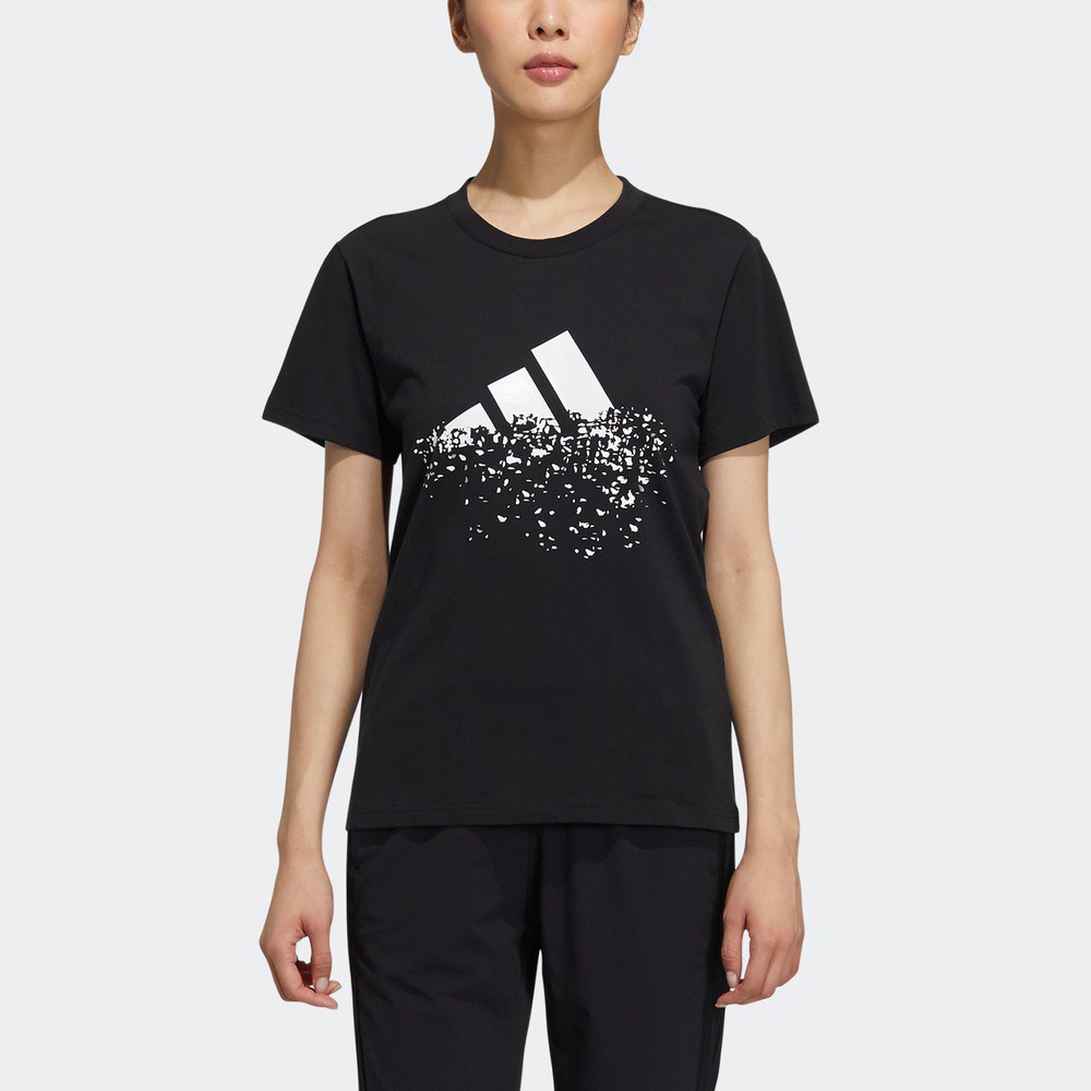 Ready Collar adidas plus size female summer sports t-shirt