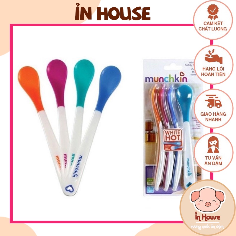 Thìa báo nóng munchkin cho bé ăn dặm(lẻ 1c)