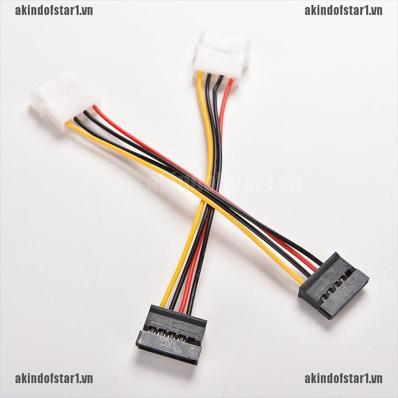 1 Cáp Chuyển Đổi Nguồn 4 Pin Ide Molex Sang 15-pin Serial Ata Sata