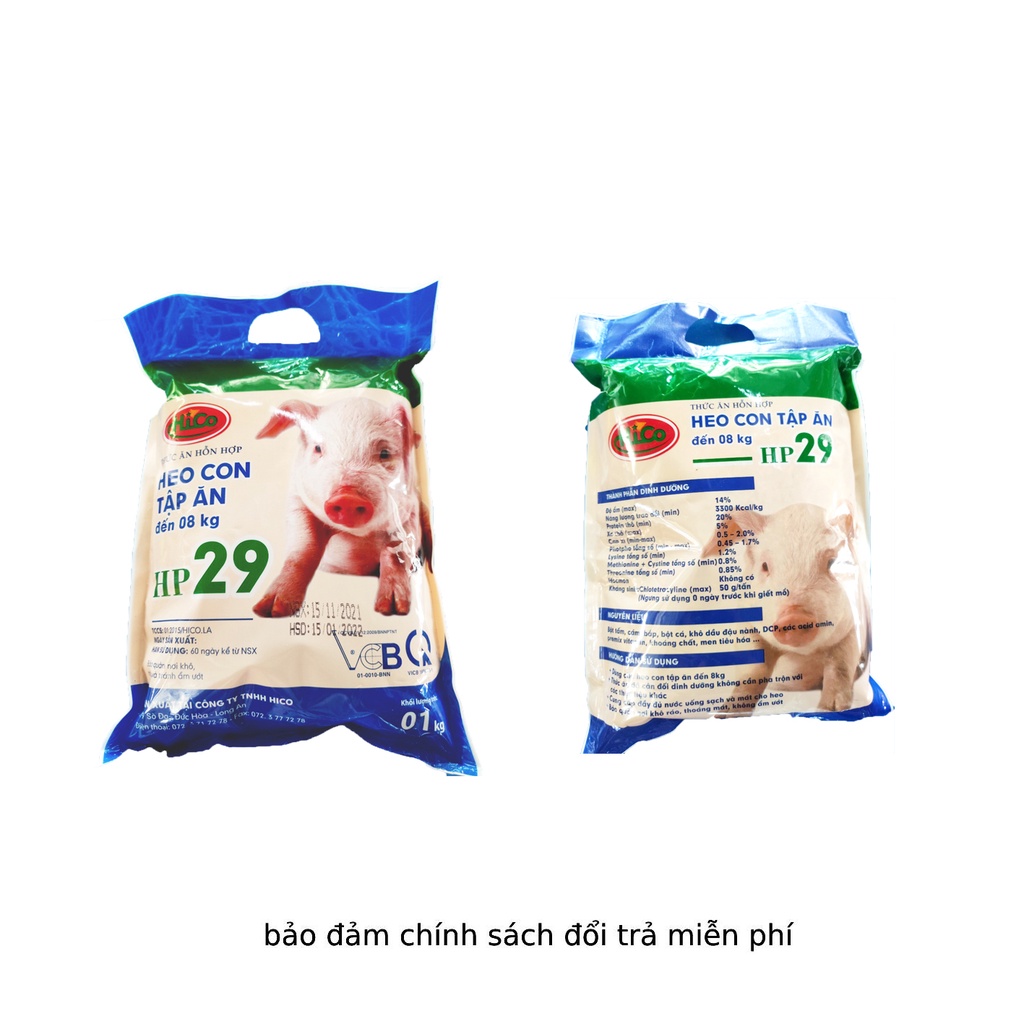 Cám sữa cho lợn con,thức ăn hỗn hợp cho heo con cai sữa, dúi, nhím tập ăn từ 0-8kg, gói 1kg