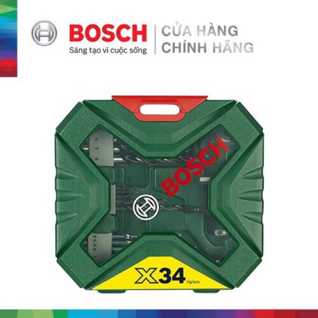 Bộ mũi khoan và vặn vít X-Line 34 chi tiết Bosch