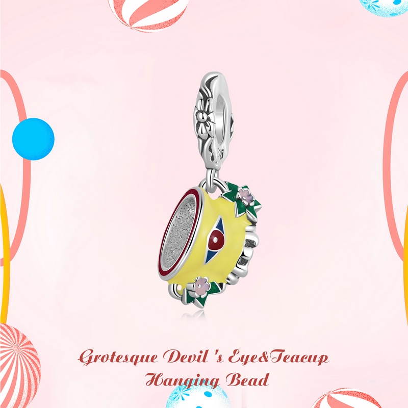 BAMOER Mặt Vòng cổ Bạc 925 Hình Hoa / Ong / Mèo / Cá Độc Đáo Thời Trang DIY