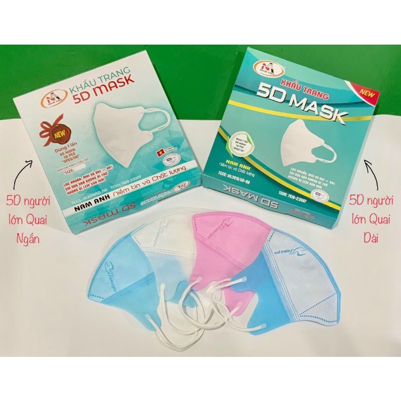 (chính hãng giá sỉ) một hộp khẩu trang 5D quay dây thun loại người lớn, thương hiệu Nam Anh famapro | BigBuy360 - bigbuy360.vn
