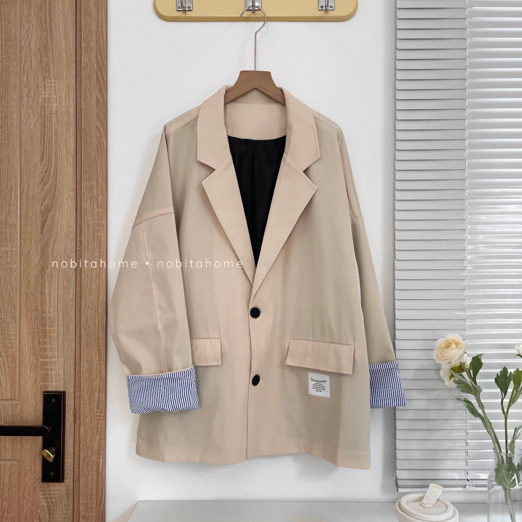 NOBITA HOME - ÁO KHOÁC BLAZER CHAGFORD VIỀN TAY KẺ SỌC