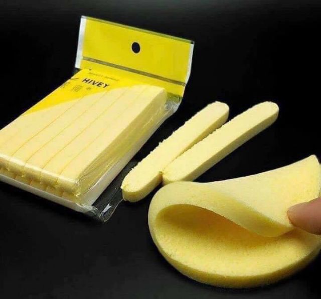 Túi 12 miếng rửa mặt bọt biển