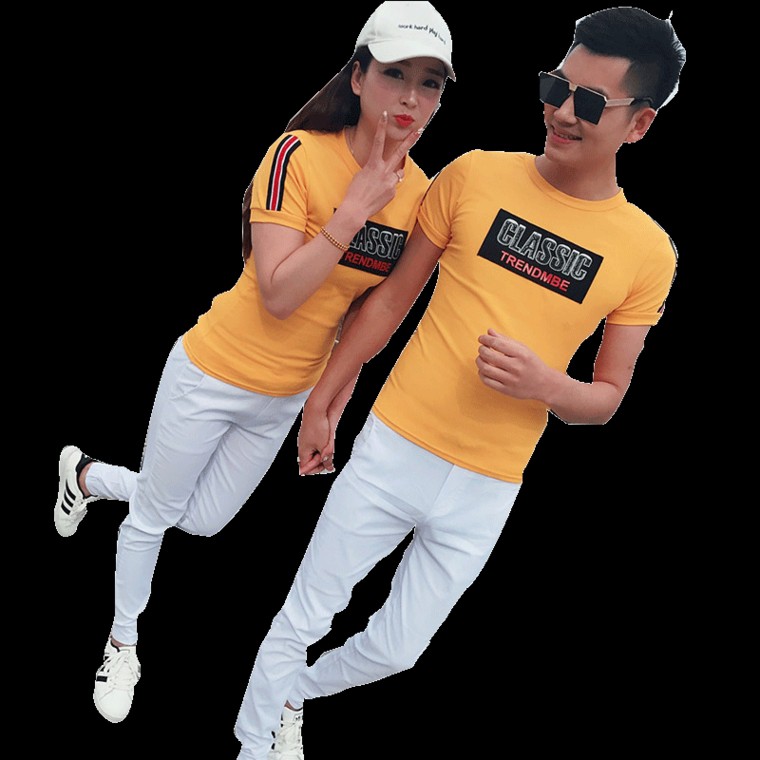 ÁO THUN CẶP ÁO THUN PHÔNG CỔ TRÒN ÁO NHÓM VẢI ĐẸP THUN LẠNH 4 CHIỀU CLASSIC