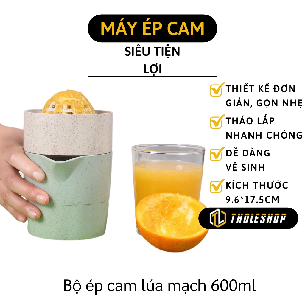 Đồ Ép Cam - Bộ Vắt Cam Lúa Mạch Bằng Tay Có Cốc Và Nắp Bảo Quản 7092
