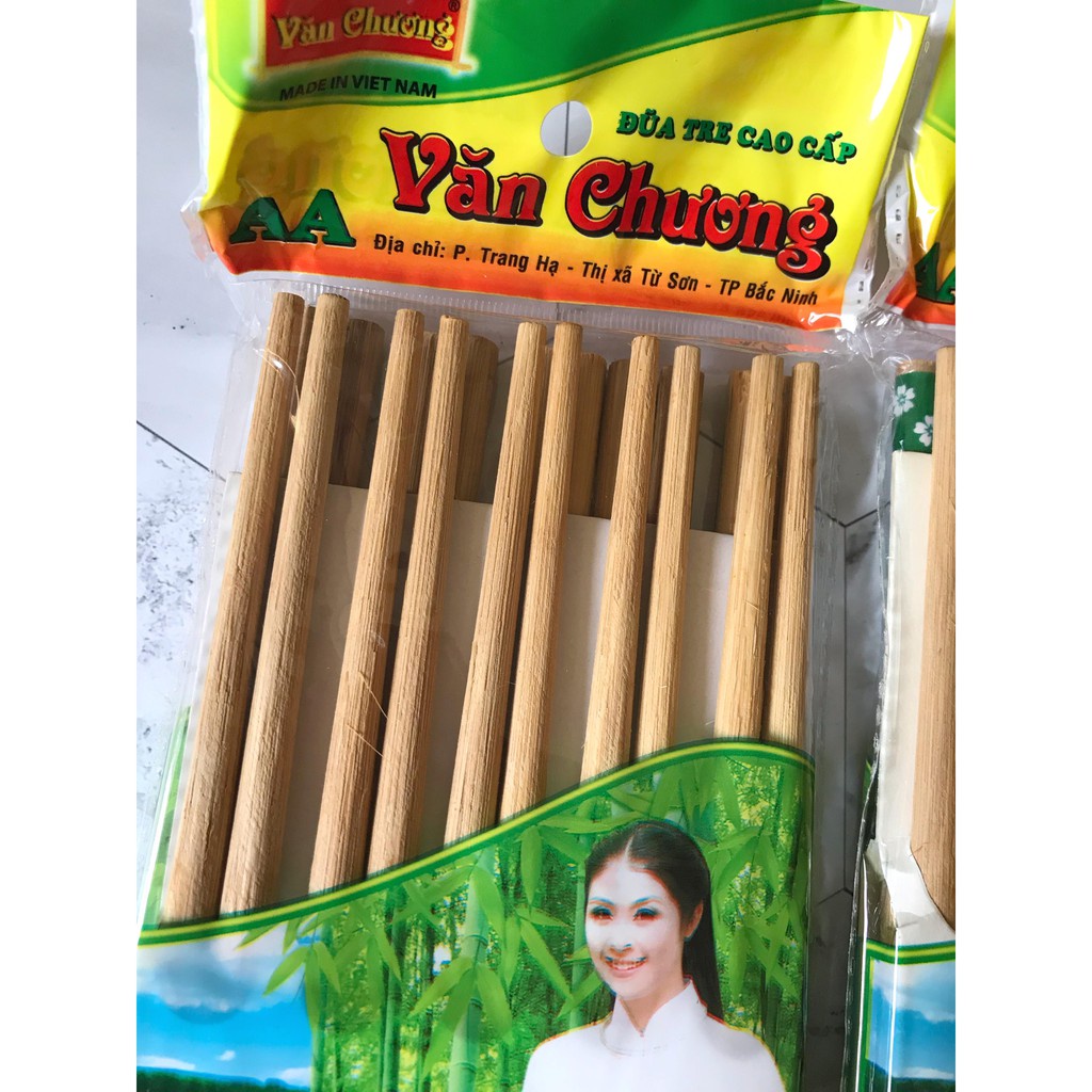 Đũa tre Văn Chương - Đũa tre sạch (Vỉ 10 đôi)