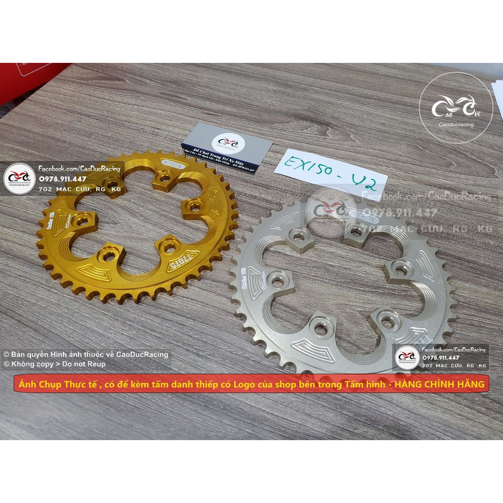 Đĩa nhôm Ex150 V2 - Màu vàng , Vàng nhạt xi cứng 7075