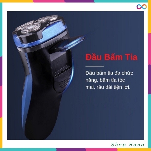 Máy Cạo Râu Khô Nam RQ 9188 Đa Năng Hàng Cao cấp Đầu cạo thiết kế 3D cạo sạch, không rát HNH021