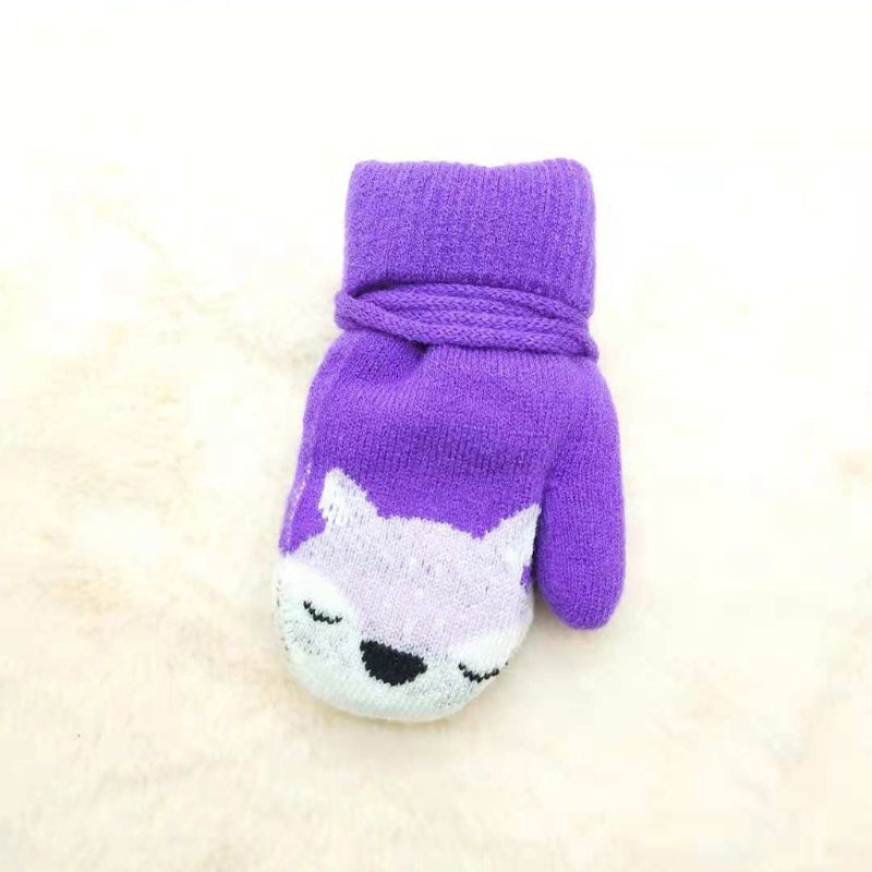 Găng Tay Giữ Ấm Mùa Đông In Họa Tiết Cáo Dễ Thương