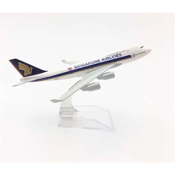 Mô hình máy bay bằng kim loại Boeing B747 B737 B787 B777 16cm MB16 có đế trưng bày