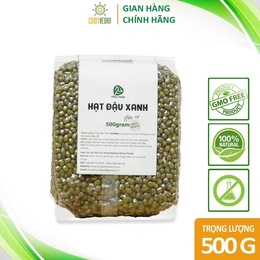 Đậu Xanh (Đỗ Xanh) Hữu Cơ Thuần Chủng Nguyên Hạt, không biến đổi Gen, loại ngon, làm giá đỗ, nhân bánh chưng, nấu chè