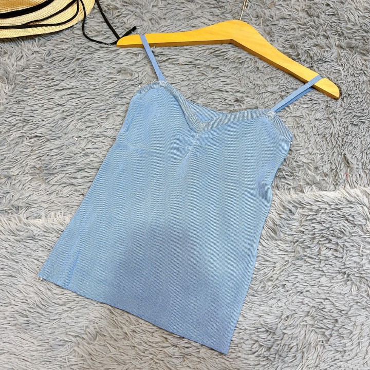 [FREESHIP] Áo 2 dây dáng body cổ v len min, cao cấp kết hợp áo vest ,áo khoác thu đông đều xinh | BigBuy360 - bigbuy360.vn