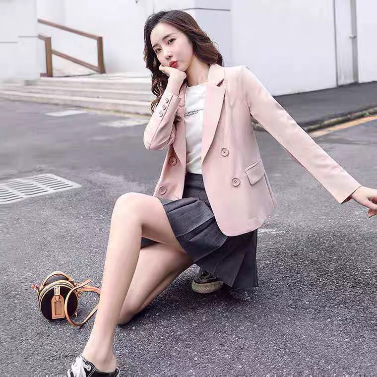Áo Blazer Hai Lớp Dài Tay Phong Cách Công Sở