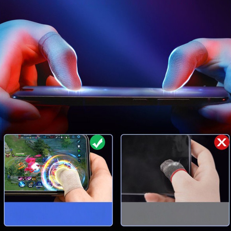 Găng Đeo Ngón Tay Chống Mồ Hôi Hỗ Trợ Chơi Game Điện Thoại Di Động