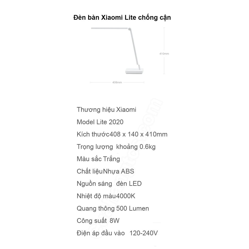 Đèn bàn thông minh Xiaomi Mijia Table lamp Lite MUE4128CN Chống Cận bảo vệ mắt chính hãng cao cấp - Minh Tín Shop