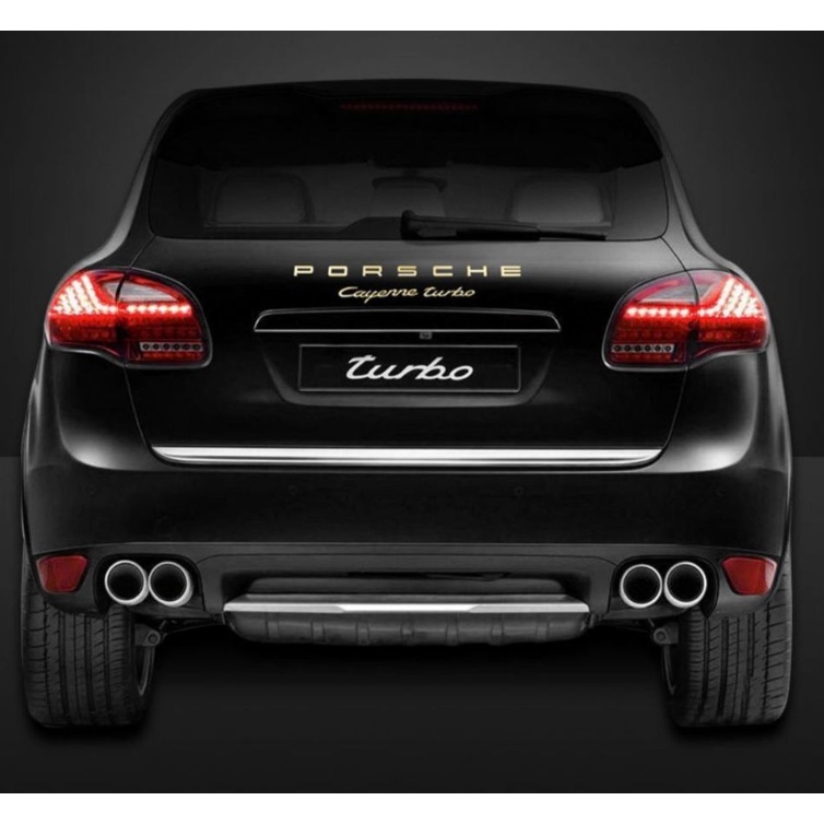 PORSCHE gold letter logo Carrera gts turbo macan Cayenne Cayman 718 Boxster 911 Panamera front and rear decals