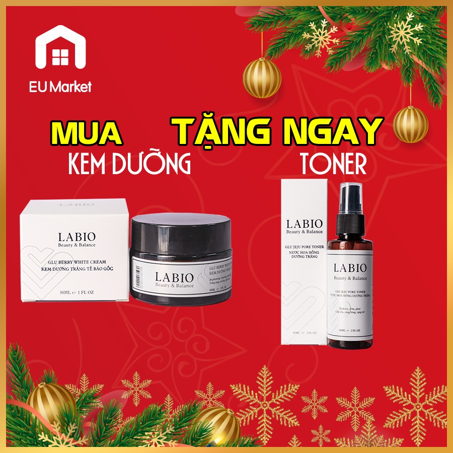 Kem dưỡng trắng tế bào gốc LABIO - dưỡng trắng, se khít lỗ chân lông - Glu Berry White Cream 30ml