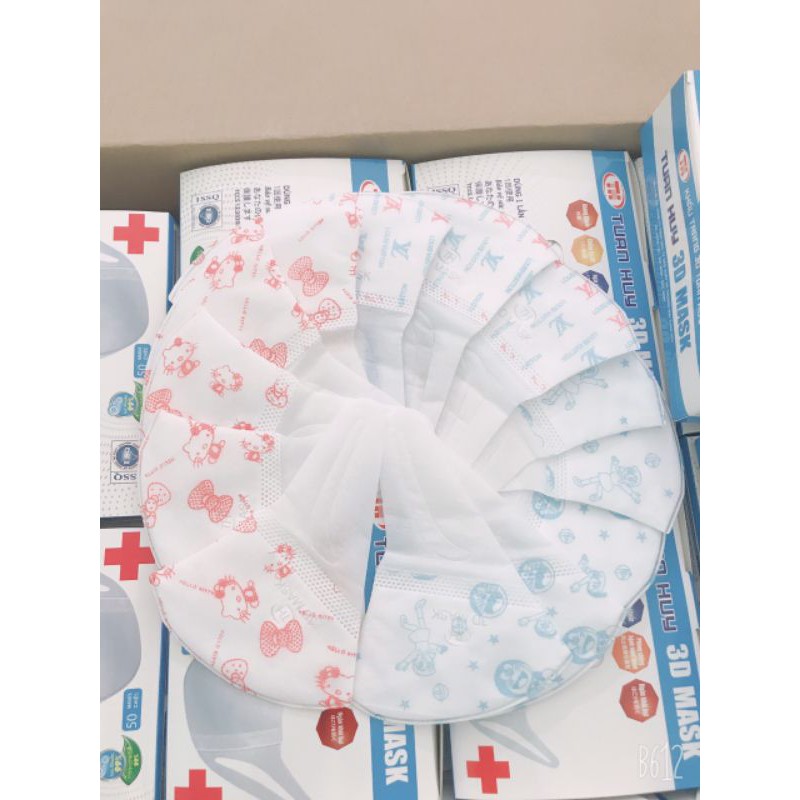 Hộp 50 chiếc khẩu trang 3D Mask trẻ em (3D mask cho bé) | BigBuy360 - bigbuy360.vn