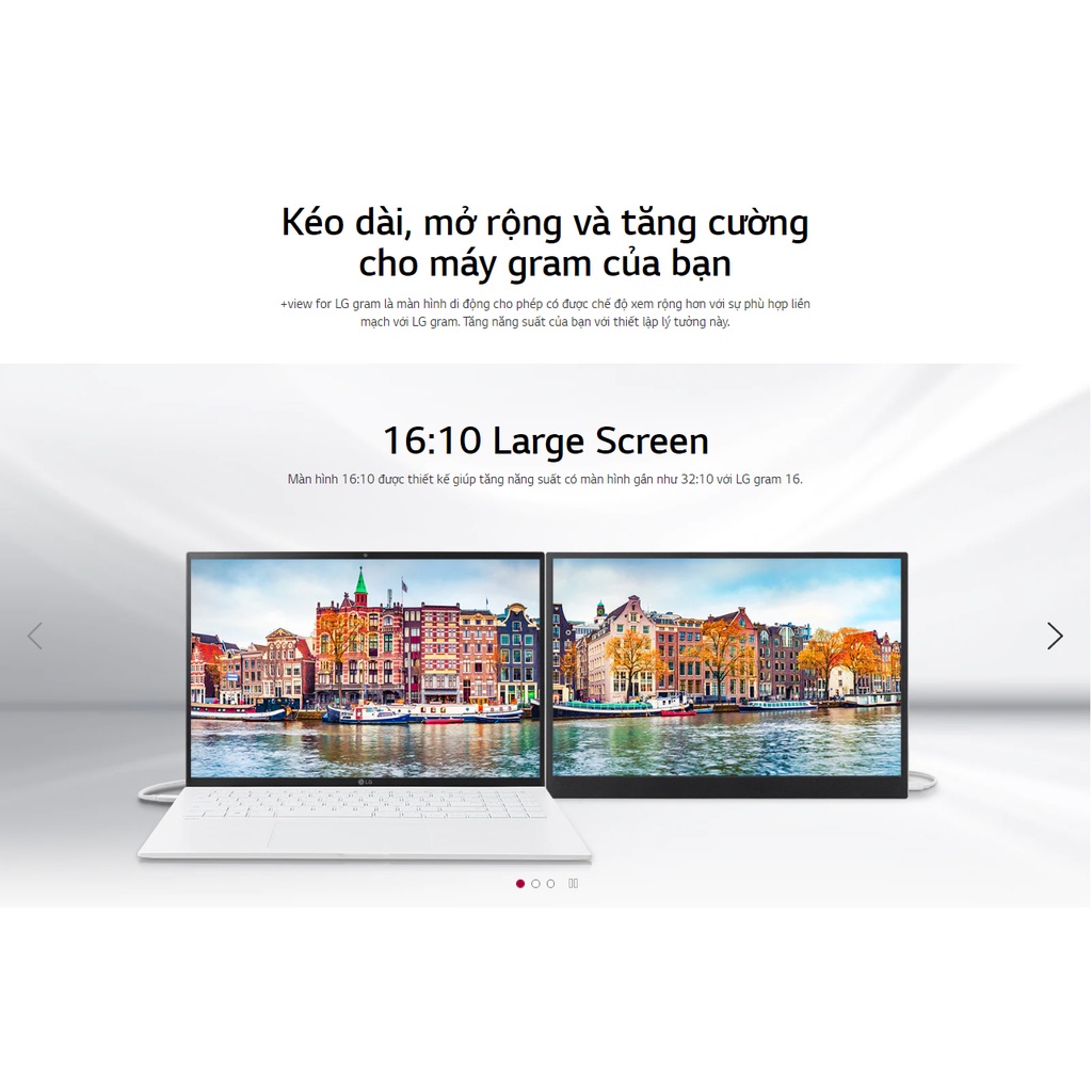 Màn hình di động LG Gram View 16MQ70.ASDA5 16″ 2K WQXGA (2560 x 1600) IPS Type-C | BigBuy360 - bigbuy360.vn