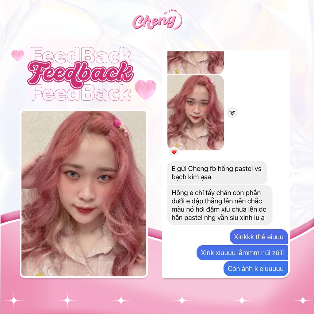 Thuốc Nhuộm Tóc Màu HỒNG PASTEL | Chenglovehair, Chenglovehairs