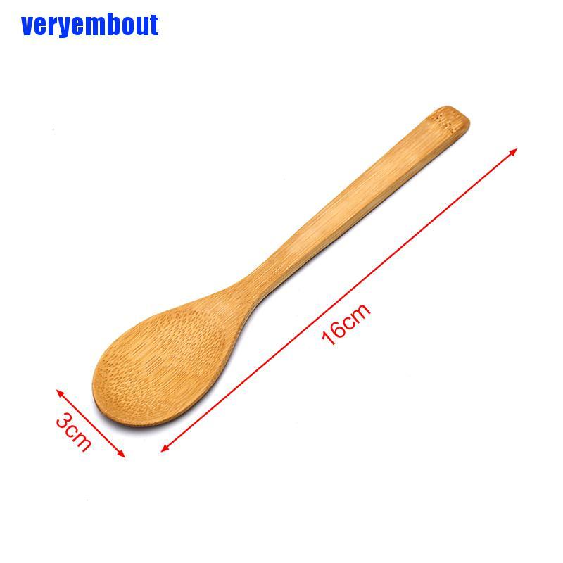 Muỗng Gỗ Tre Tròn Dùng Nấu Ăn Tiện Dụng Cho Nhà Bếp DIY
