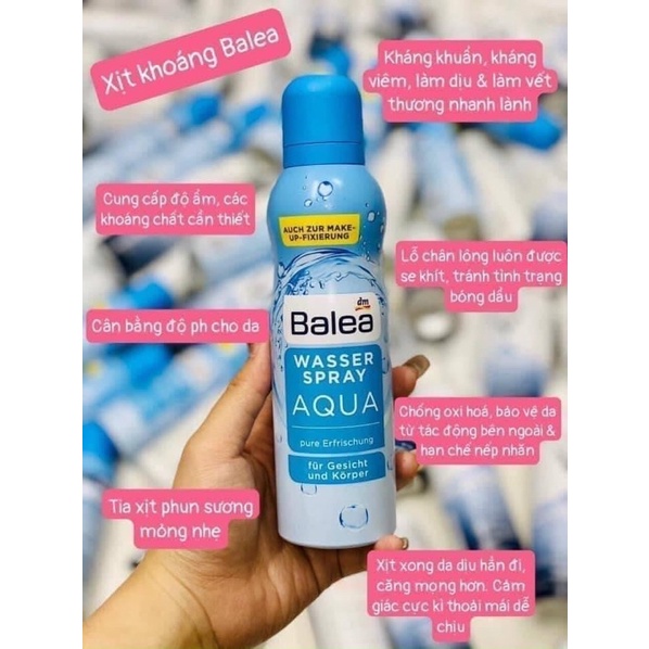 Xịt khoáng Balea Wasserspray Aqua 150ml