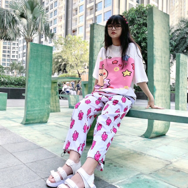 Áo Unisex 3D Cartoon Thỏ Ảnh Thật