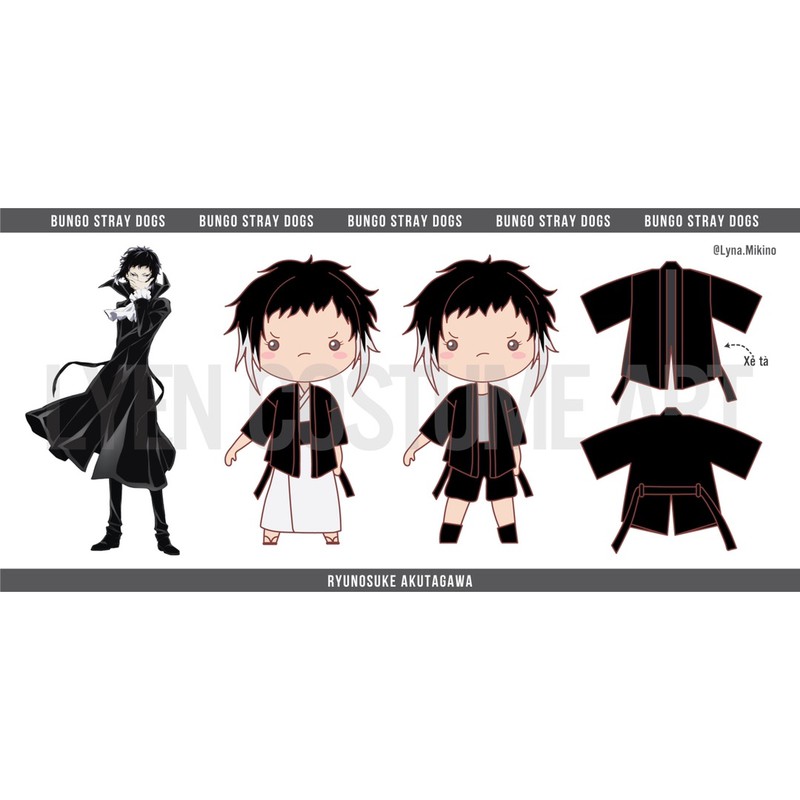 [BSD] Áo khoác Happi Ryunosuke Akutagawa