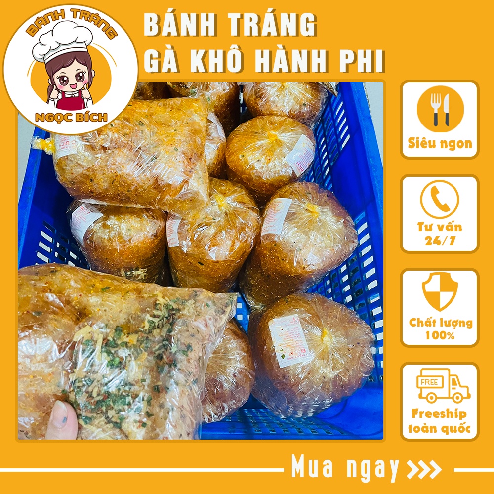 Bánh tráng trộn -Gà khô hành phi ngon tuyệt ăn vặt tại nhà tiện lợi an toàn vệ sinh thực phẩm