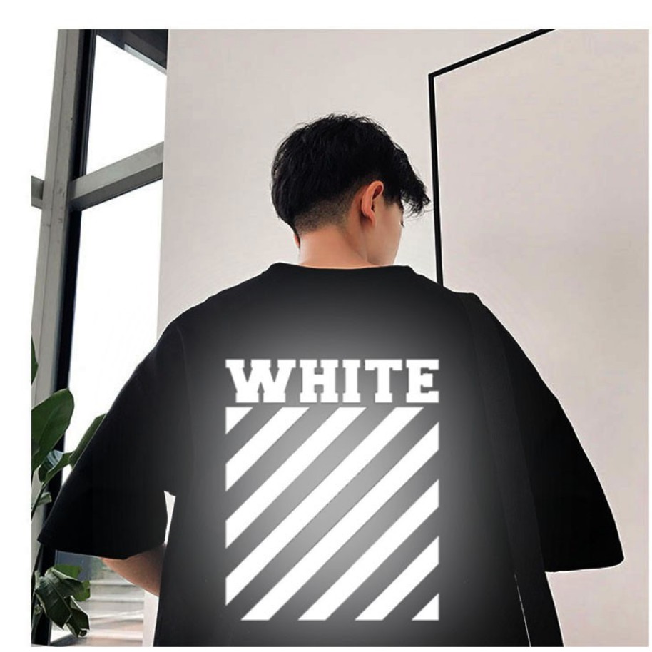 ÁO THUN UNISEX PHẢN QUANG OFF WHITE NAM NỮ FORM ĐẸP