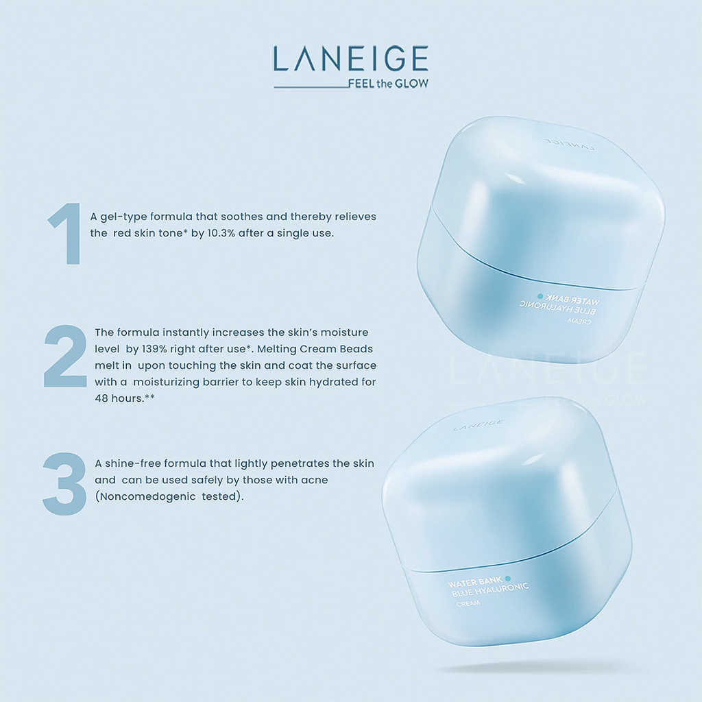 LANEIGE Water Bank Blue Hyaluronic Cream Kem Dưỡng Da 50ml Chứa Hyaluronic Acid