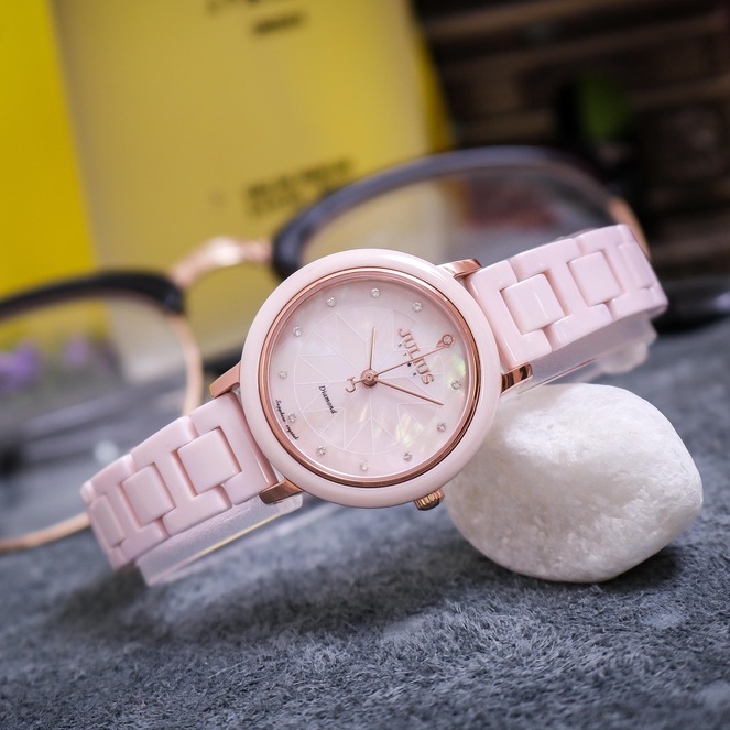 [Julius Offcial] Đồng hồ nữ Julius Star JS-062 đá Ceramic