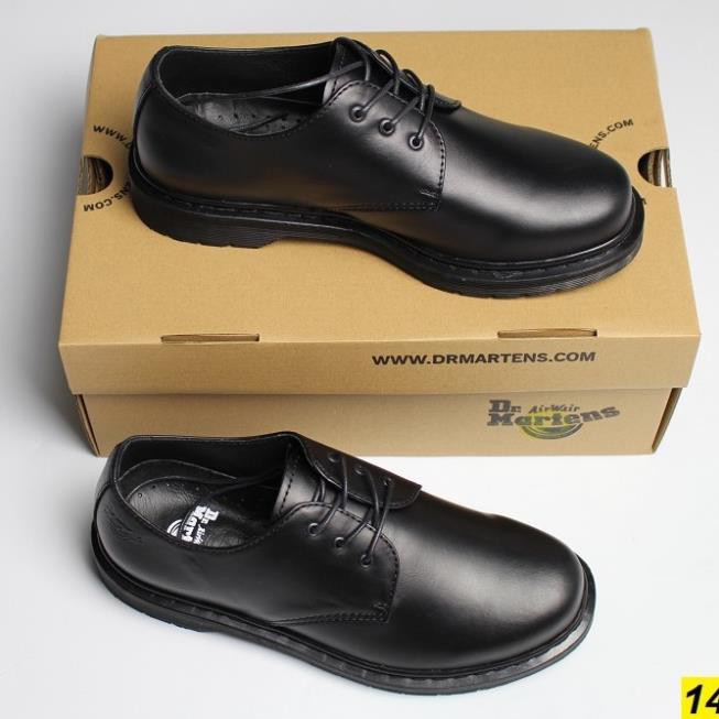 [Hạ Giá] Giày Da Bò 1461 2020 Full Black .Giày Dr.Martens Thailand Chính Hãng(1461.F.Black)