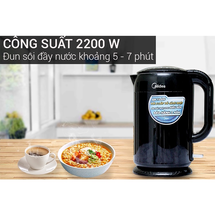 Bình Đun Siêu Tốc Midea MK-317DB (1.7L)