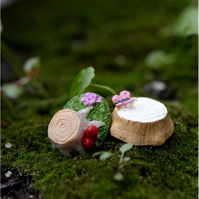 Set 2 mô hình gốc cây trang trí sân vườn độc đáo sinh động