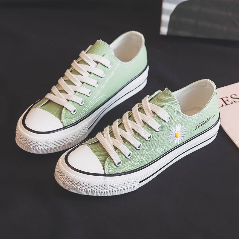 [Mã FAMAYWA2 giảm 10k đơn từ 50k] Giày thể thao nữ Học Sinh Vải Hoa Cúc 4 màu xinh xắn | BigBuy360 - bigbuy360.vn