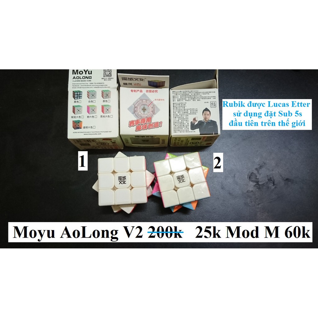 Rubik 3x3x3. Moyu Aolong V2 Siêu Giảm Giá. Siêu Phẩm  được Lucas Etter Sử dụng đạt Sub 5s đầu tiên trên thế giới
