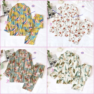 Bộ Bầu Sau Sinh Vải Lanh lụa Mềm Mát Y03