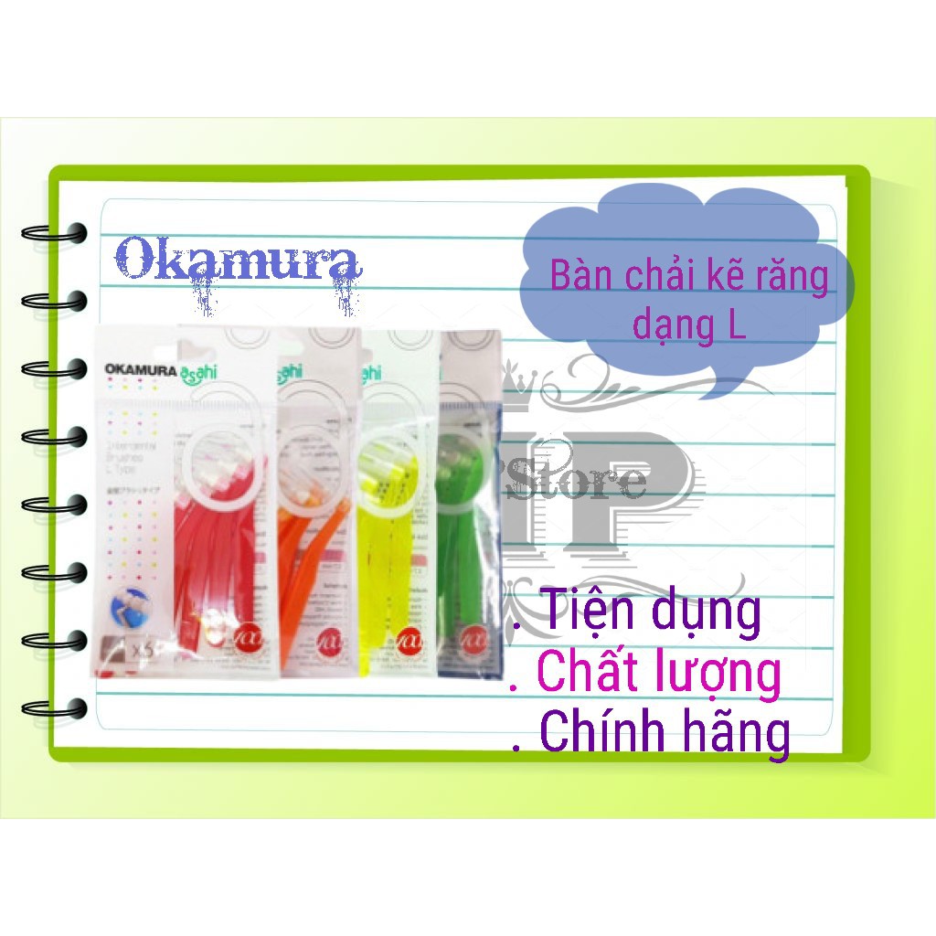 Okamura Bàn Chải kẽ răng Asahi dang L (bịch 6 cây)