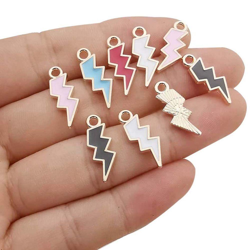 Set 10 Mặt Vòng cổ / Vòng Tay / Khuyên Tai Hình Tia Chớp Màu Kẹo Ngọt Charms