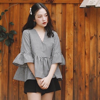 Áo babydoll kẻ
